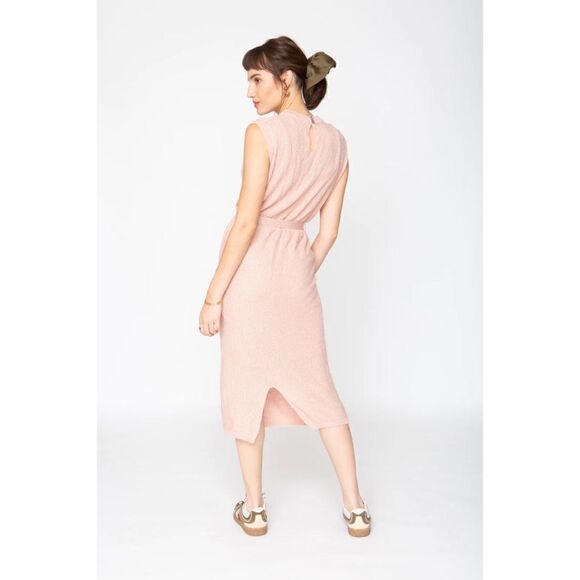 Anthropologie - Callahan Belted Knit Midi Dress - Mauve - Picture 4 of 14
